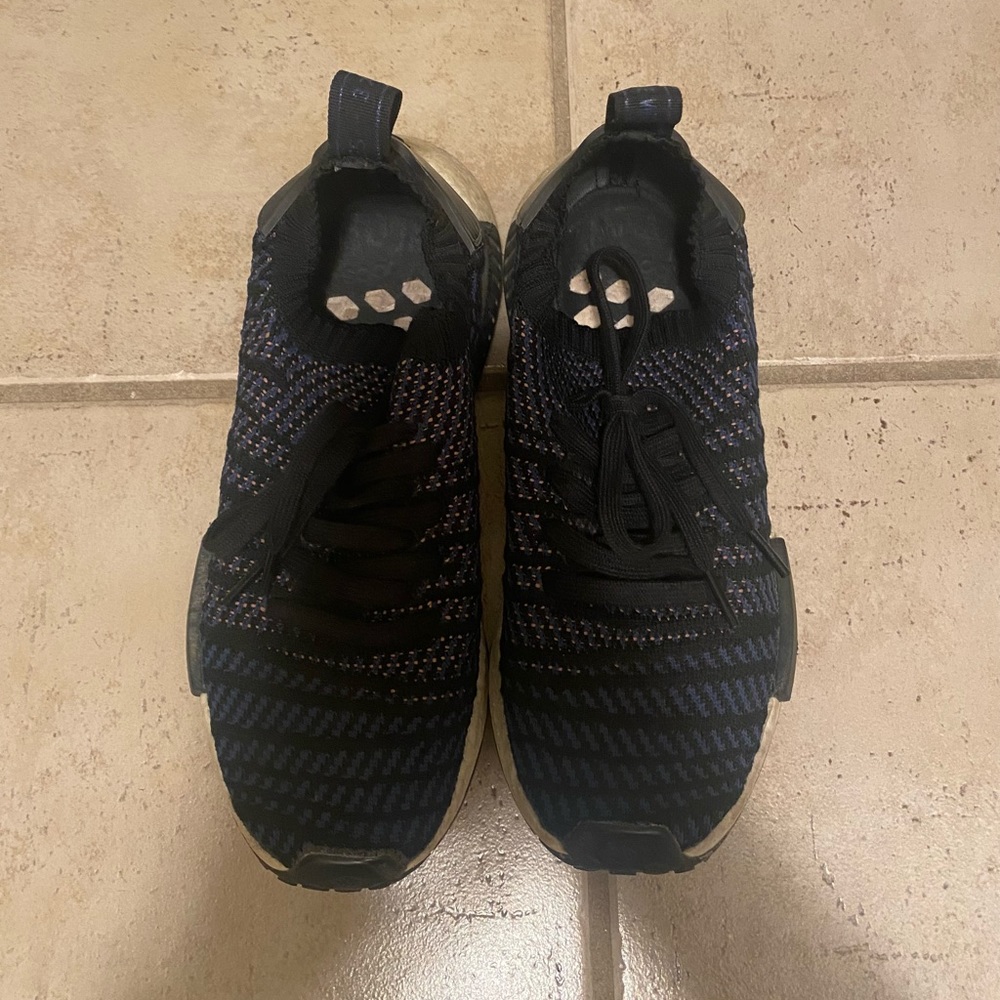 ADIDAS NMD R1 Primeknit Black and Blue